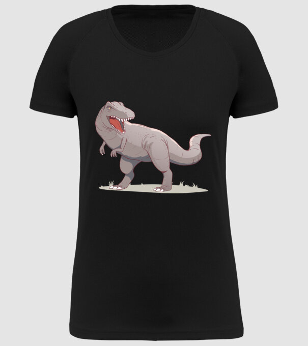 Dinozaur T-rex model negru pe tricou