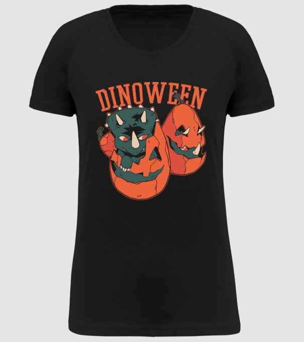 Dinoween model negru pe tricou