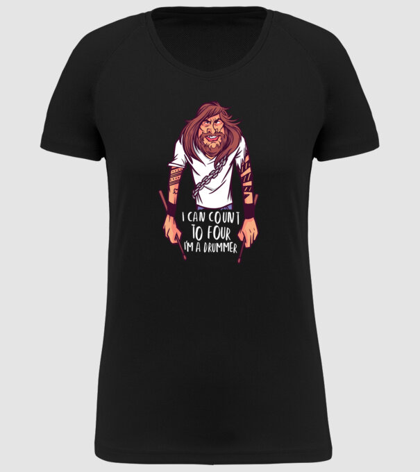 Baterist model negru pe tricou