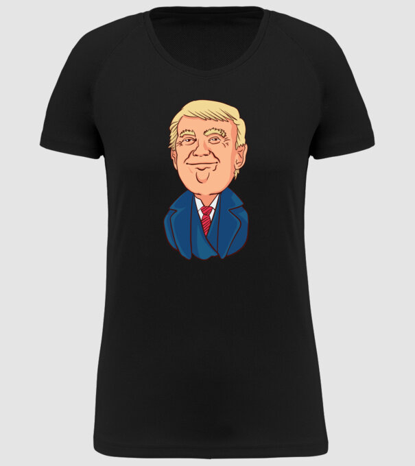 Donald Trump model negru pe tricou