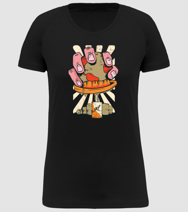 Epuizarea Pământului model negru pe tricou