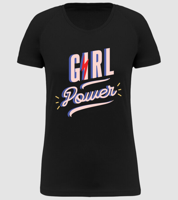 Girl Power de Ziua Femeii model negru pe tricou
