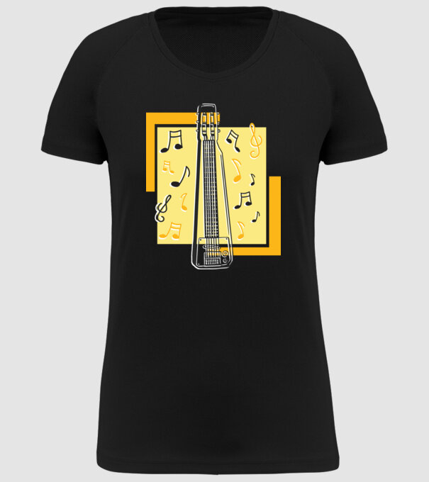 Tricou chitarist model negru pe tricou