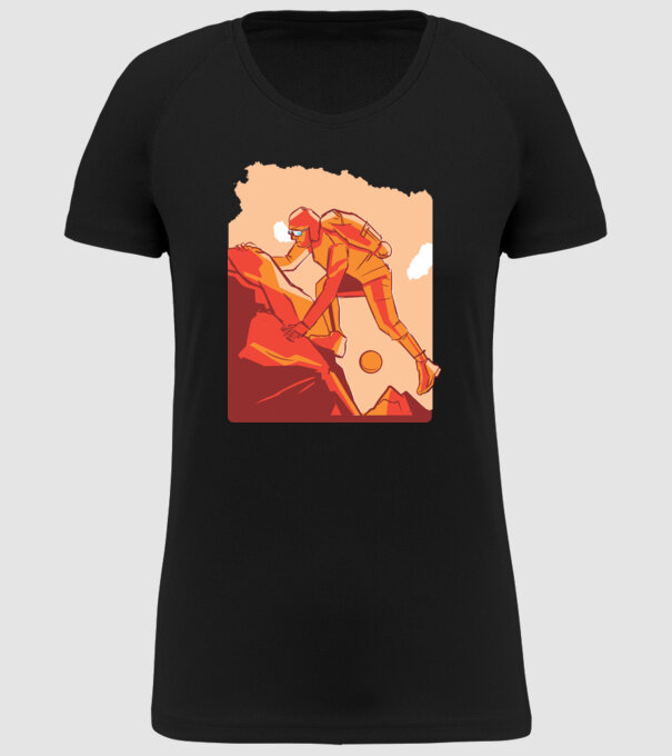 Alpinism model negru pe tricou