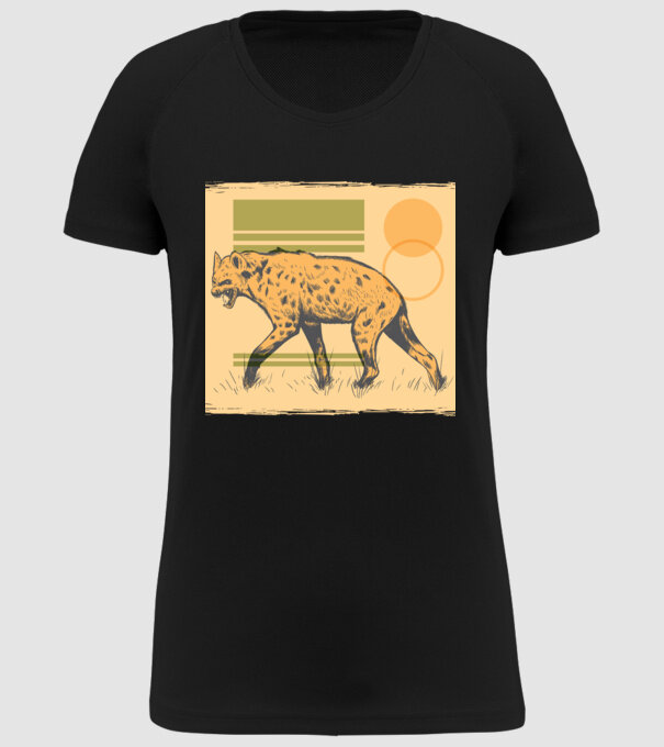 Hienă model negru pe tricou