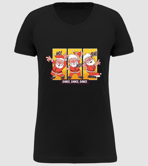 Hohoho dans Moș Crăciun model negru pe tricou
