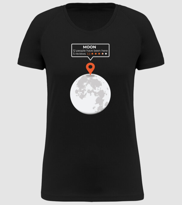 Luna Recenzie model negru pe tricou