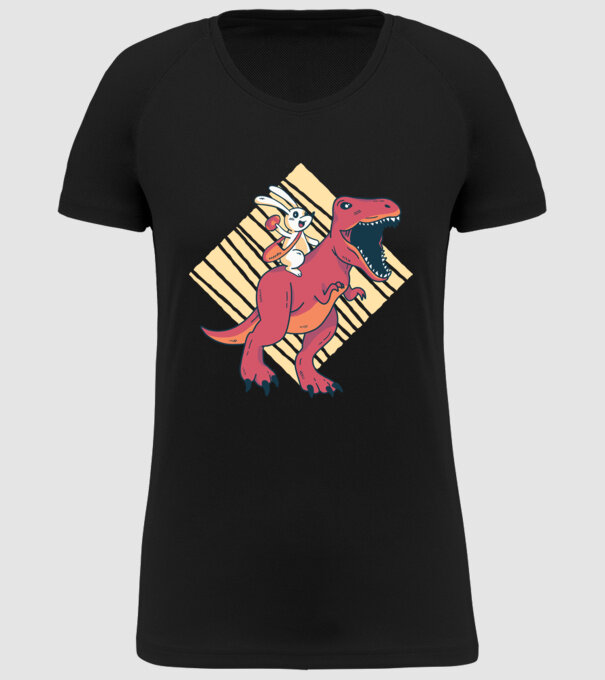 Dinozaur de Paște model negru pe tricou