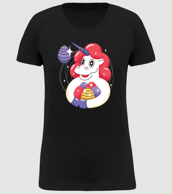 Unicorn de Paște model negru pe tricou