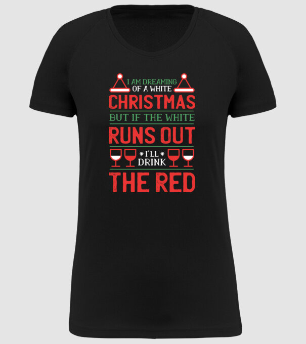 I am dreaming of a white Christmas model negru pe tricou