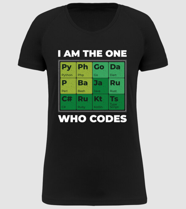 I am the one who codes tricou amuzant programator model negru pe tricou