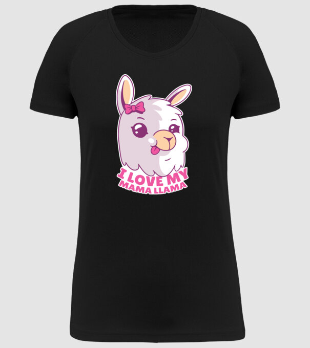 I Love My Papa Llama tricou drăguț cu lamă pentru bunica model negru pe tricou