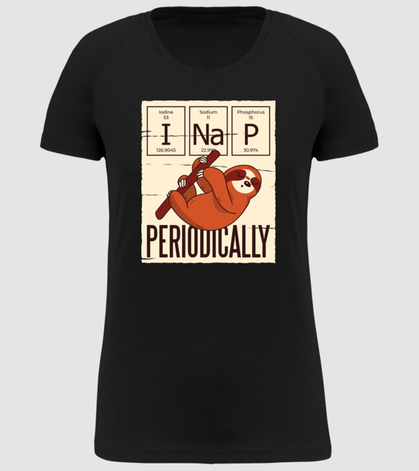 I NaP Periodic tricou leneș model negru pe tricou