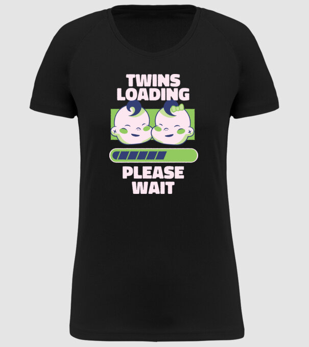 Gemeni în încărcare model negru pe tricou