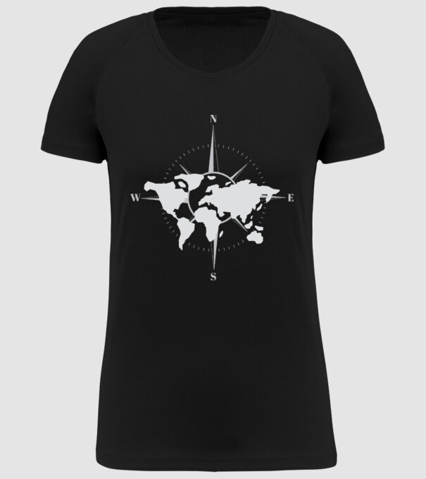 Busolă model negru pe tricou