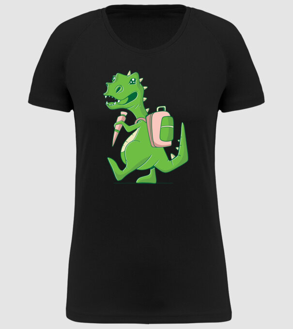 Elev Dino model negru pe tricou