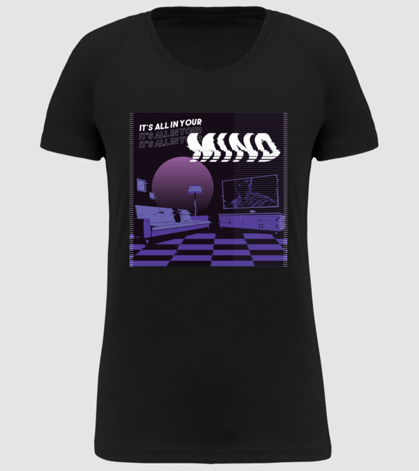 'It''s all in your mind' model negru pe tricou