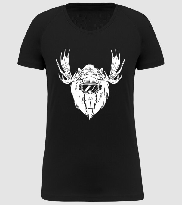 Cap de Elan model negru pe tricou