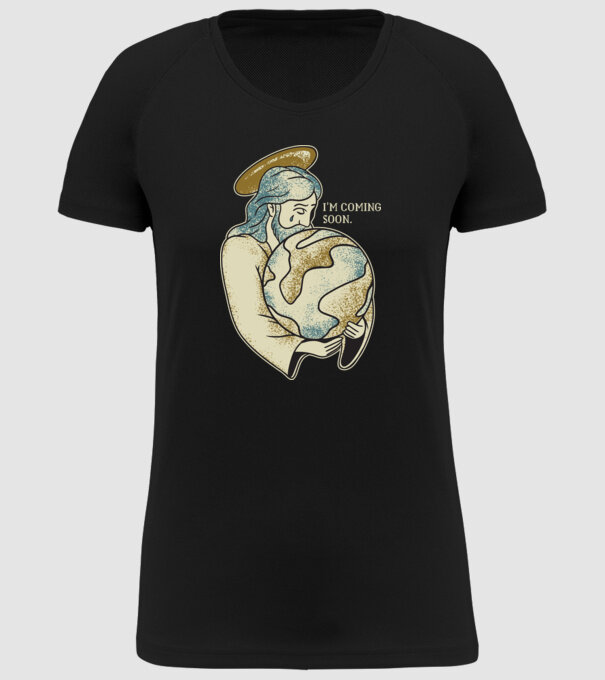 Jesus is coming soon - Isus vine în curând model negru pe tricou