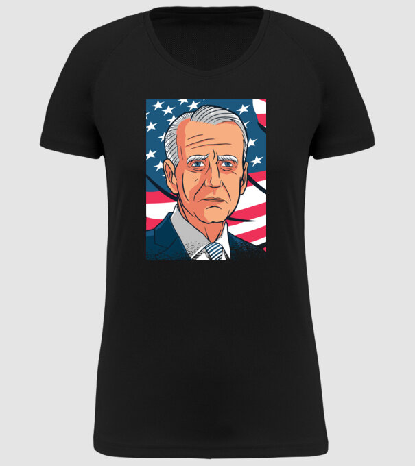 Joe Biden USA model negru pe tricou