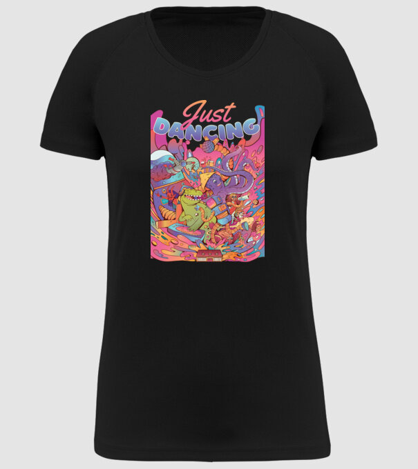 Just Dancing Fulgi de cereale model negru pe tricou