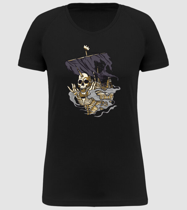 Nava piraților model negru pe tricou