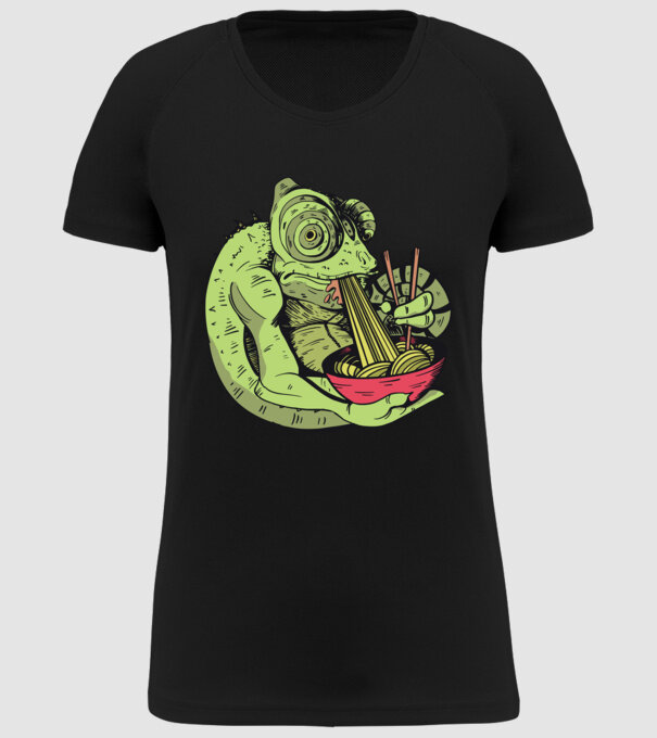 Cameleon cu paste model negru pe tricou