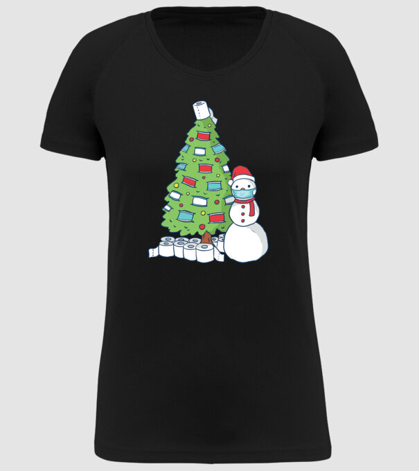 Brad De Crăciun model negru pe tricou