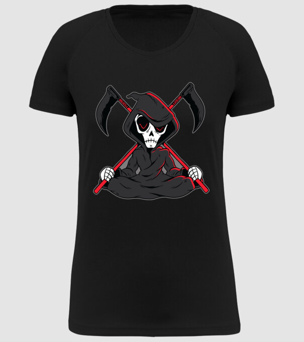 Moartea - Grim Reaper model negru pe tricou