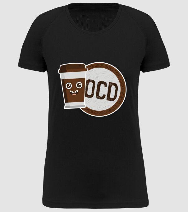 Cafea Dragoste și dependență model negru pe tricou
