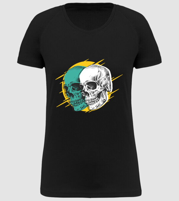 Cranii model negru pe tricou