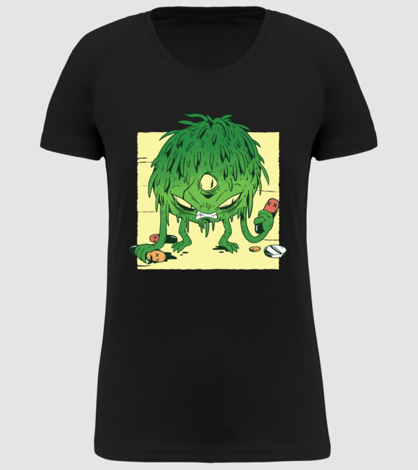 Coronavirus Monstru model negru pe tricou