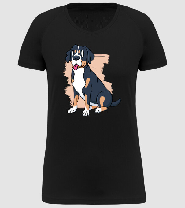 Câine model negru pe tricou