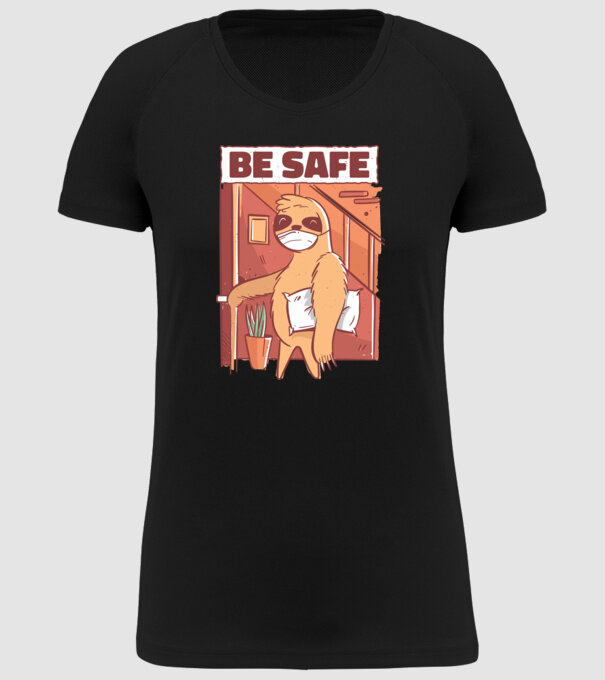 Leneș Be Safe model negru pe tricou