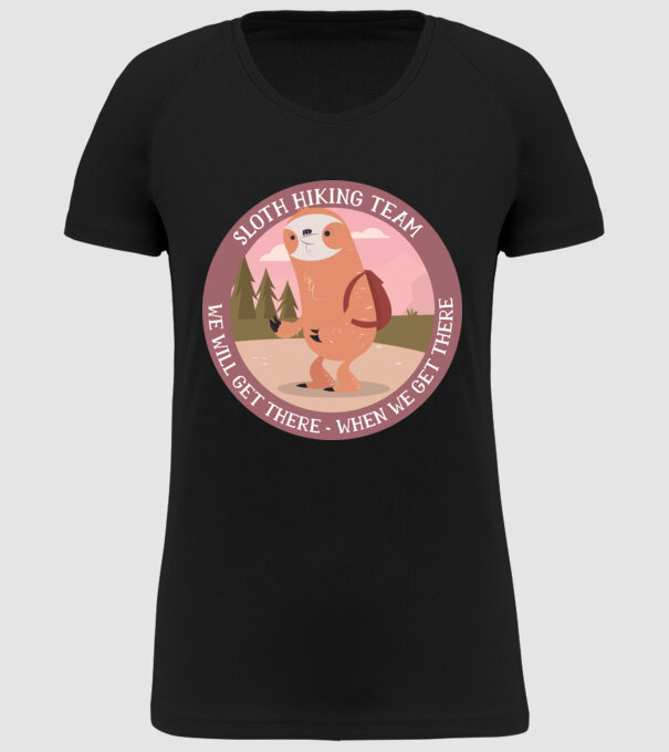 Leneș drumeție - Vom ajunge, atunci când vom ajunge model negru pe tricou