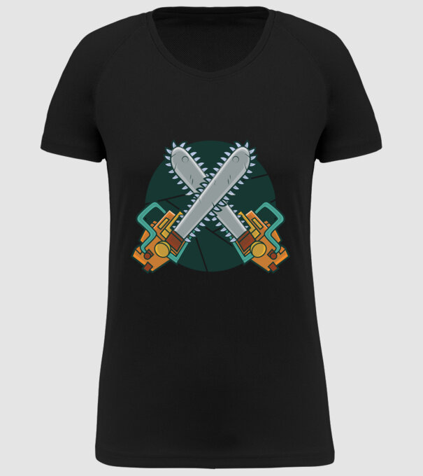 Drujbă tăietor de lemne model negru pe tricou