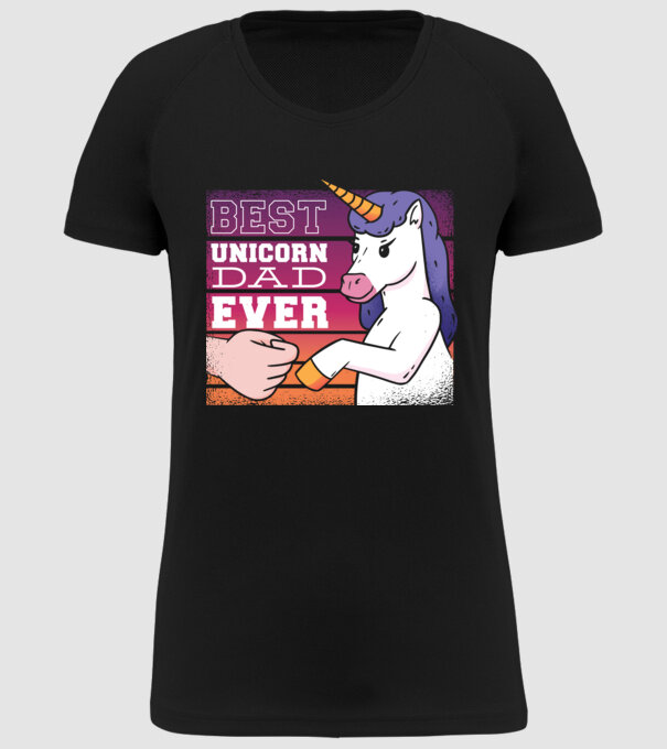 Cel mai bun Tată Unicorn model negru pe tricou