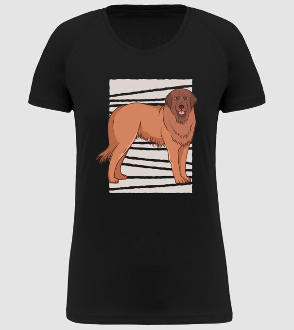 Câine ciobănesc Leonberg model negru pe tricou