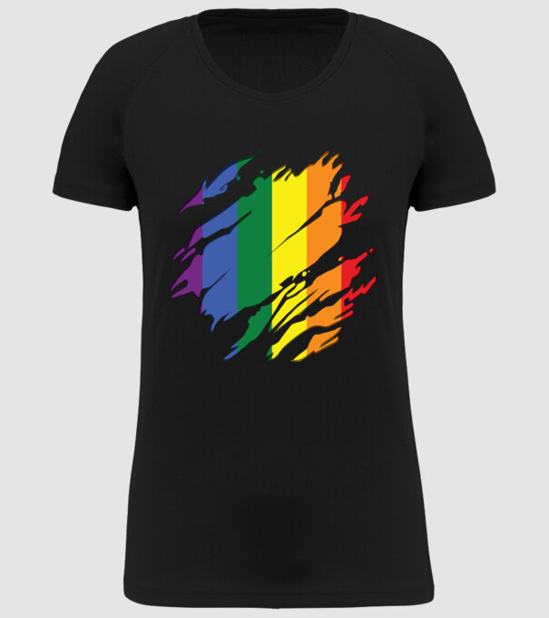 Steag LGBTQ model negru pe tricou