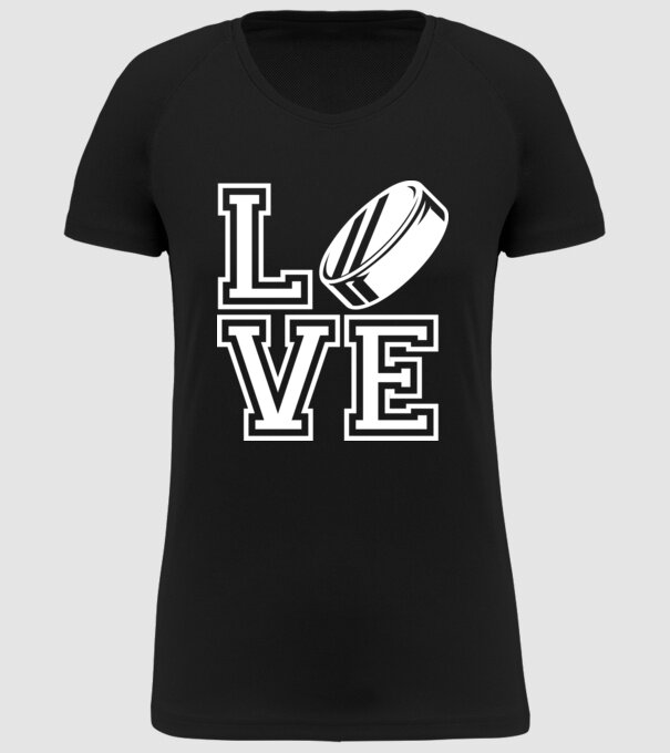 Love hochei model negru pe tricou