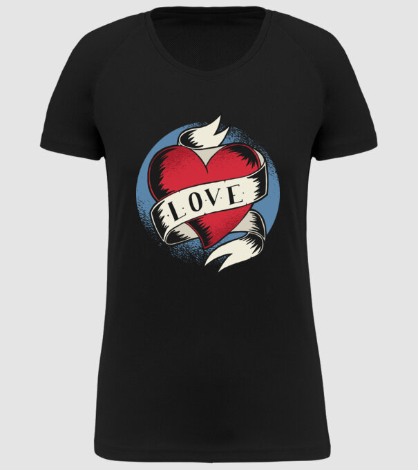 'Love Tatuaj pentru Valentine''s Day' model negru pe tricou