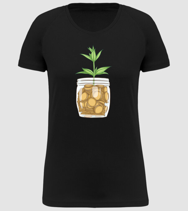 Plantă pușculiță porcușor model negru pe tricou