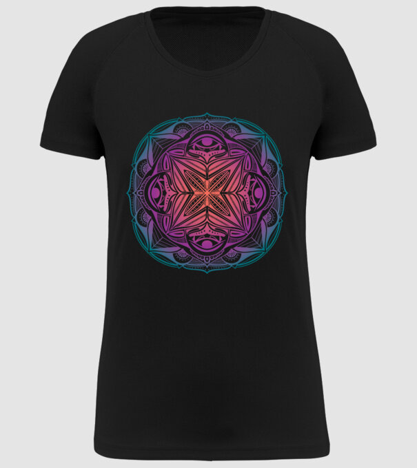 Mandala model negru pe tricou