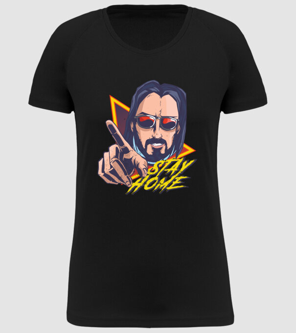 Stai acasă - Stay home model negru pe tricou