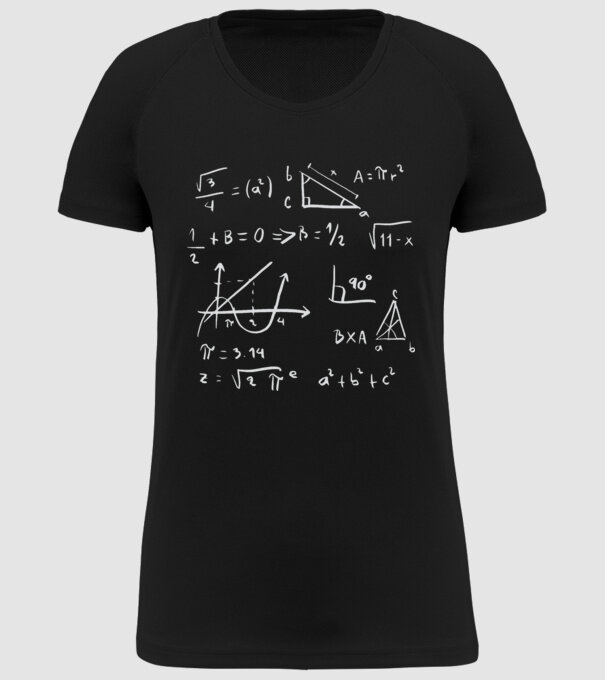 Formule matematice model negru pe tricou