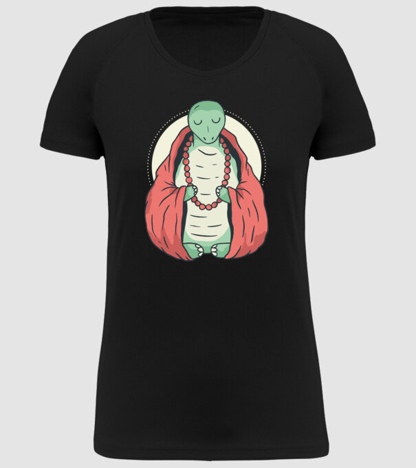 Broasca țestoasă care meditează model negru pe tricou