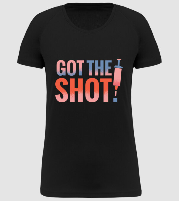 Am fost vaccinat model negru pe tricou