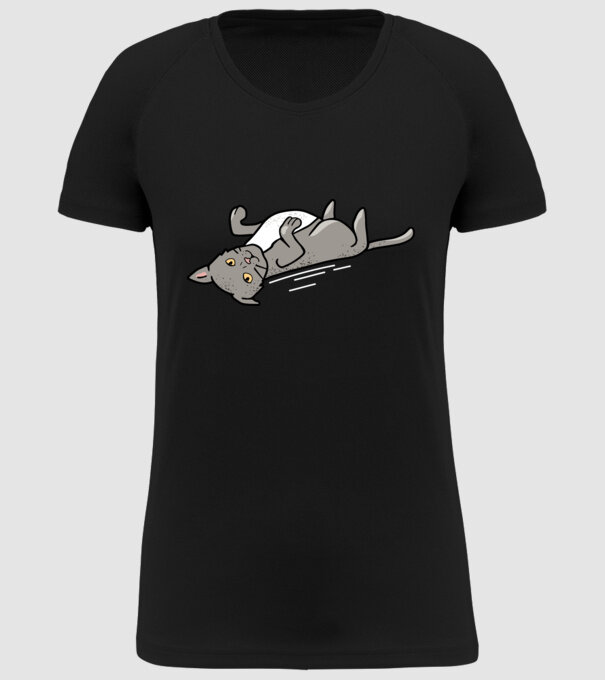 Pisică Cool model negru pe tricou