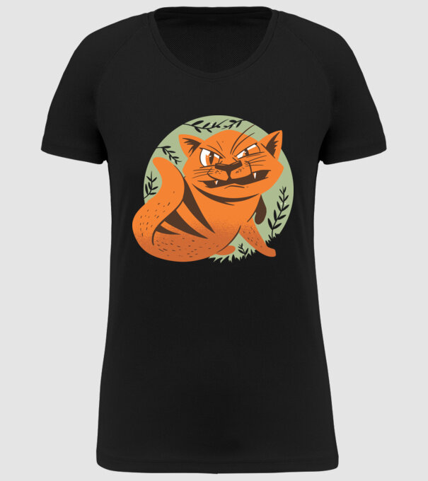 Pisică Supărată model negru pe tricou