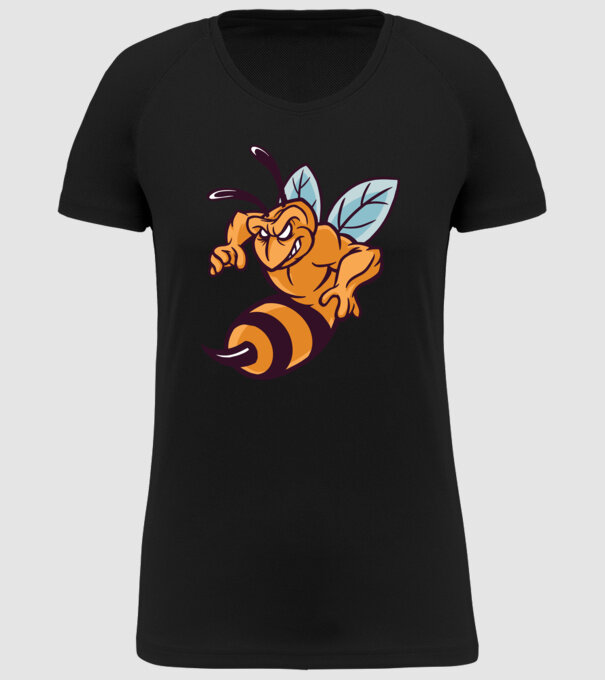 Viespe Supărată model negru pe tricou
